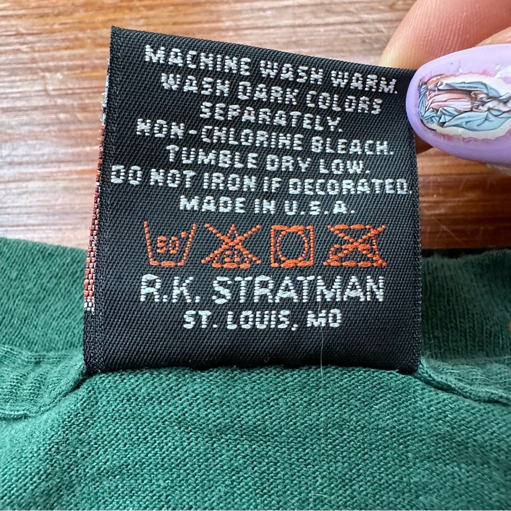 Vintage 1994 Harley Davidson R.K. Stratman eagle talon pocket tee Medium - Picture 7 of 7
